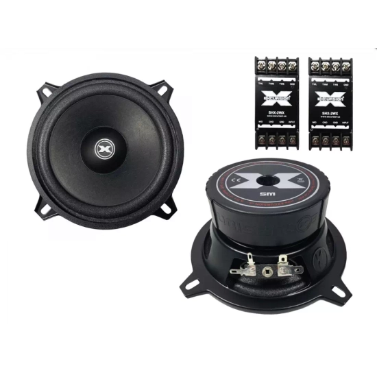 Excursion SHX-5C 2-drożny samochodowy zestaw głośnikowy: 2 woofery 130mm, 2 tweetery 25mm, 2 zwrotnice - 3ohm, 75/200W, 91dB, 55-21000Hz, głębokość 57